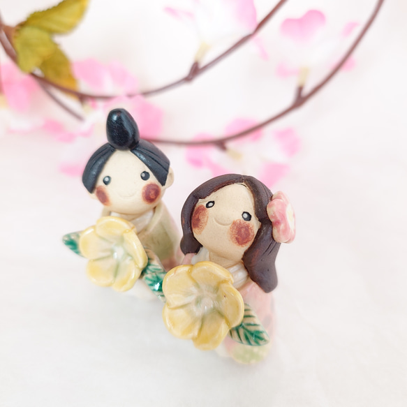 ひな人形 陶雛5 豆雛「萌」 その他置物 Atelier Mon Favori 通販