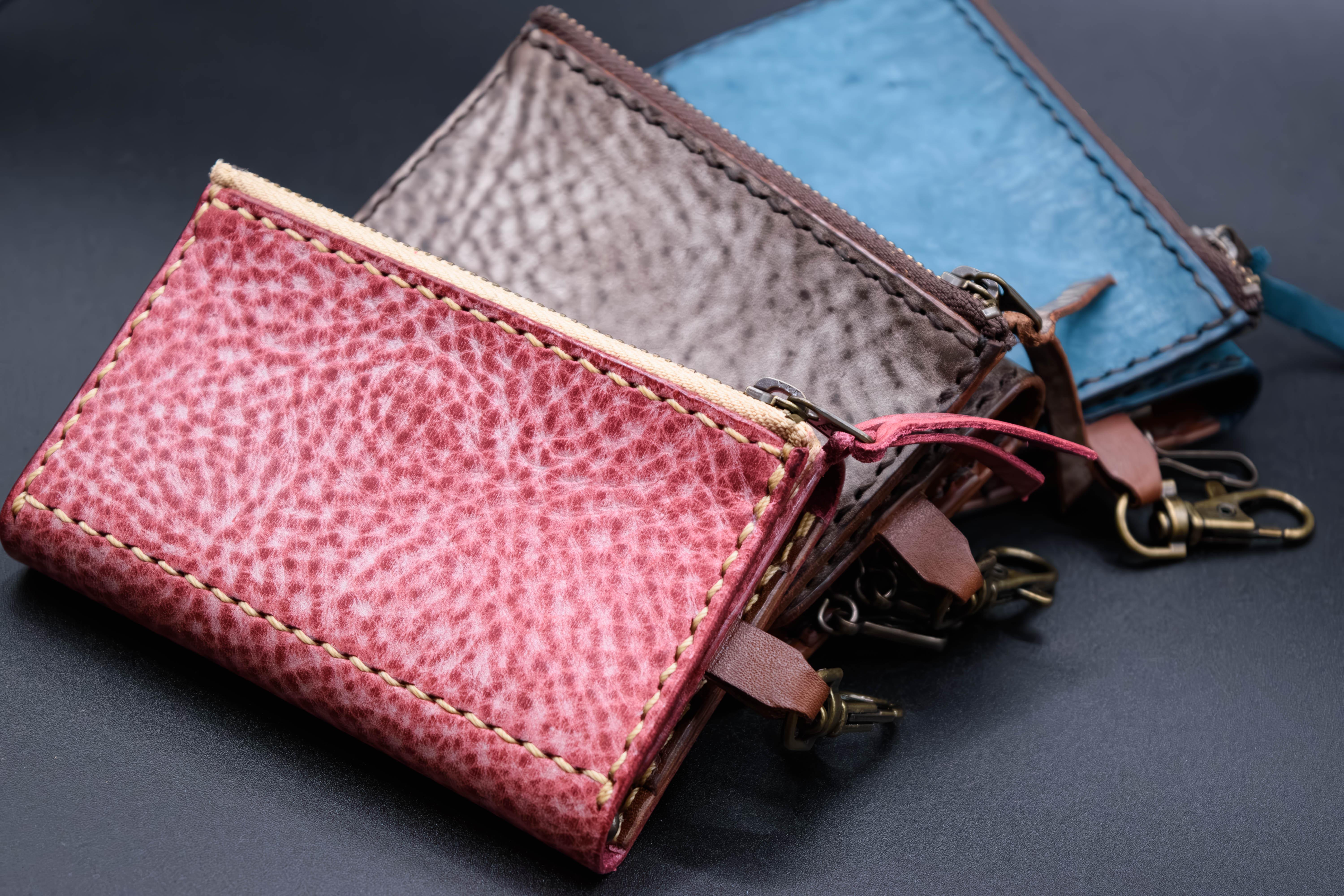 ◆受注制作◆　本革 キーケース 手縫い「キーケースxミニウォレット」