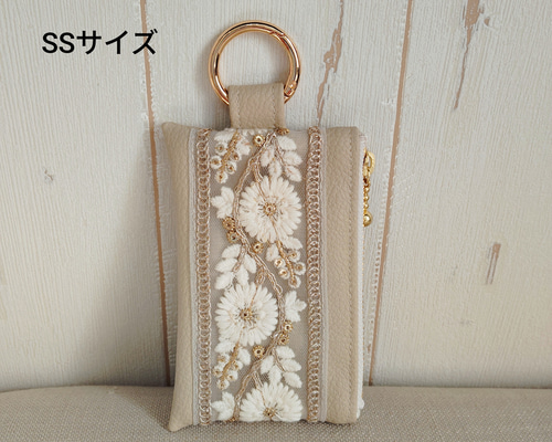 インド刺繍リボン】コインケース SSサイズ 小物入れ 小銭入れ・コイン