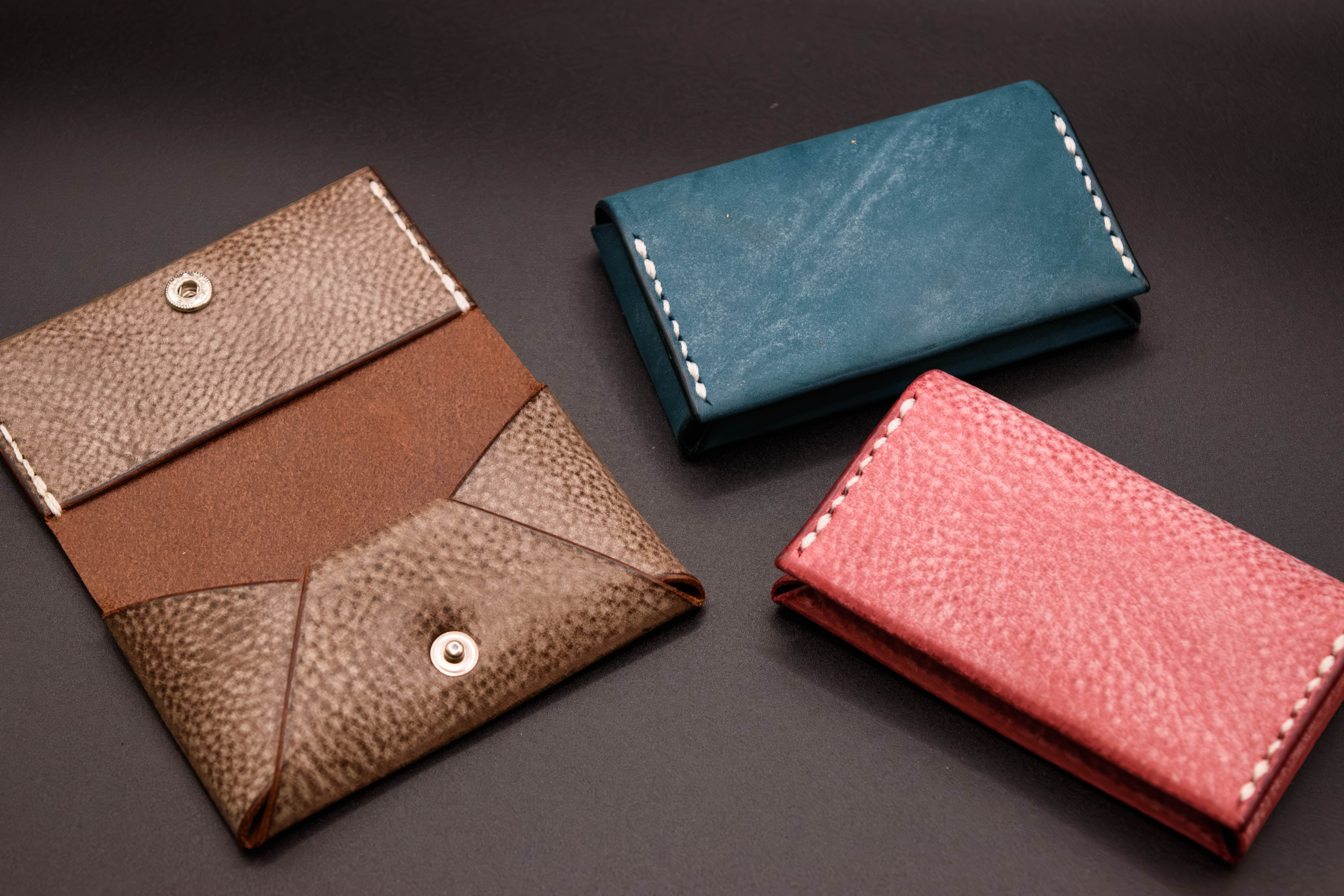 ◆受注制作◆　本革 革財布 手縫い「名刺入れ」