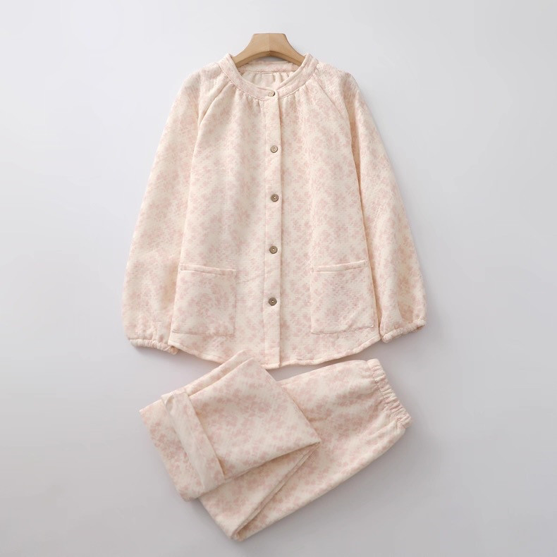 2026年新作★秋冬 長袖 パジャマ 前開き 部屋着 敏感肌 プレゼント 贈り物