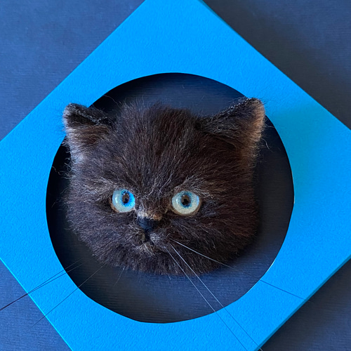 【今月の推し猫】羊毛フェルトブローチ リアル可愛いアメリカンショートヘアー 羊毛フェルト猫 ブローチ リアル可愛いアメリカンショートヘアー