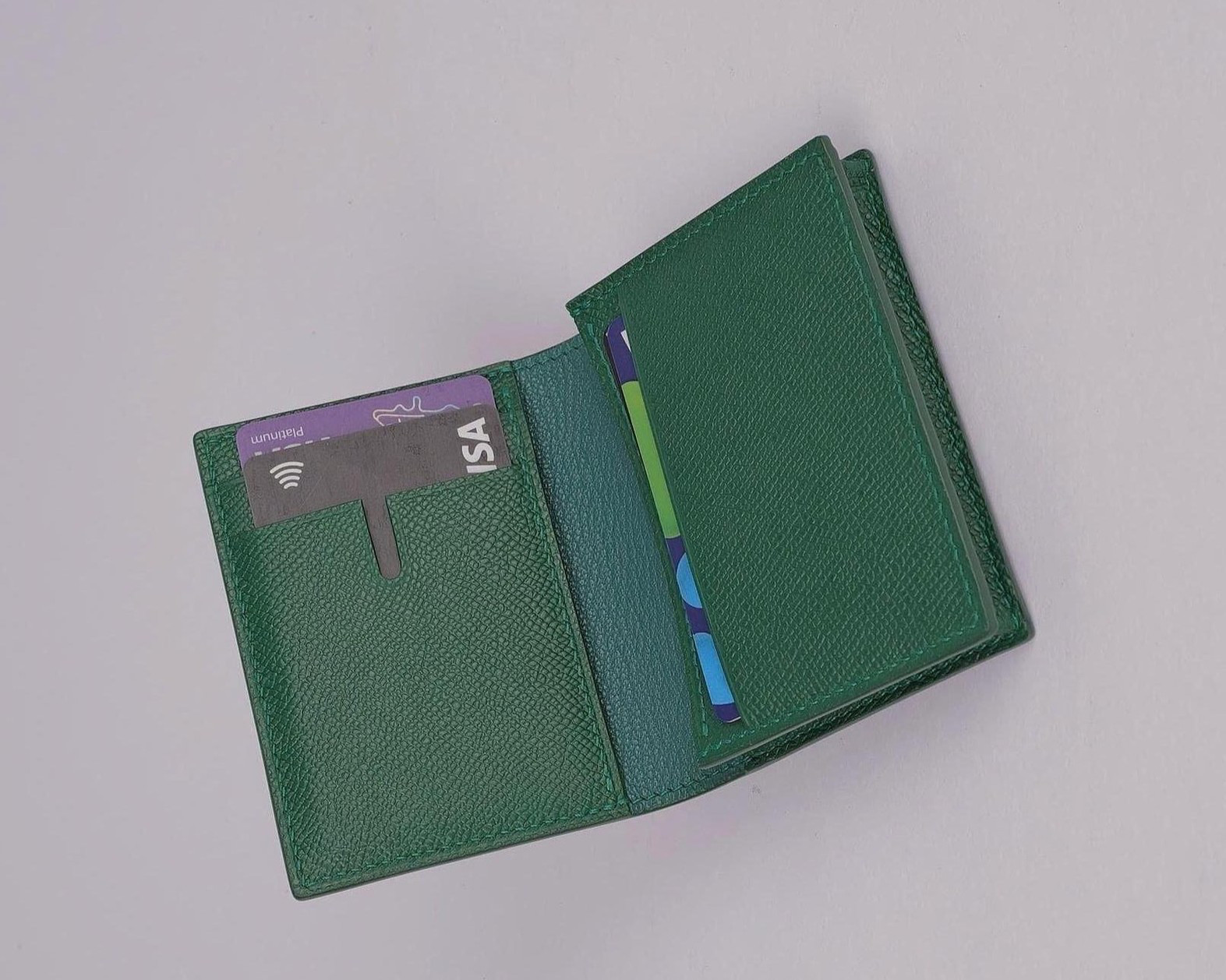 名刺入れ　カードケース　マラカイト色