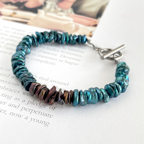 選べる メタリックブラウンとブルー ケシパール バイカラーの