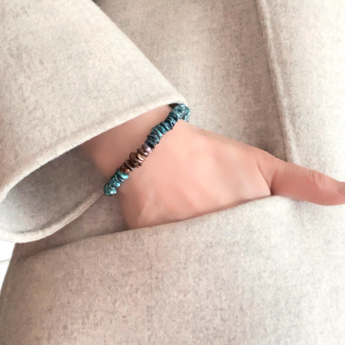 選べる メタリックブラウンとブルー ケシパール バイカラーの