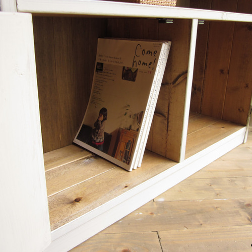 サイズオーダー可●超ワイドアシンメトリーキャビネット●シャビーブラウン●受注製作 サイズオーダー可○超ワイドアシンメトリーキャビネット○シャビー