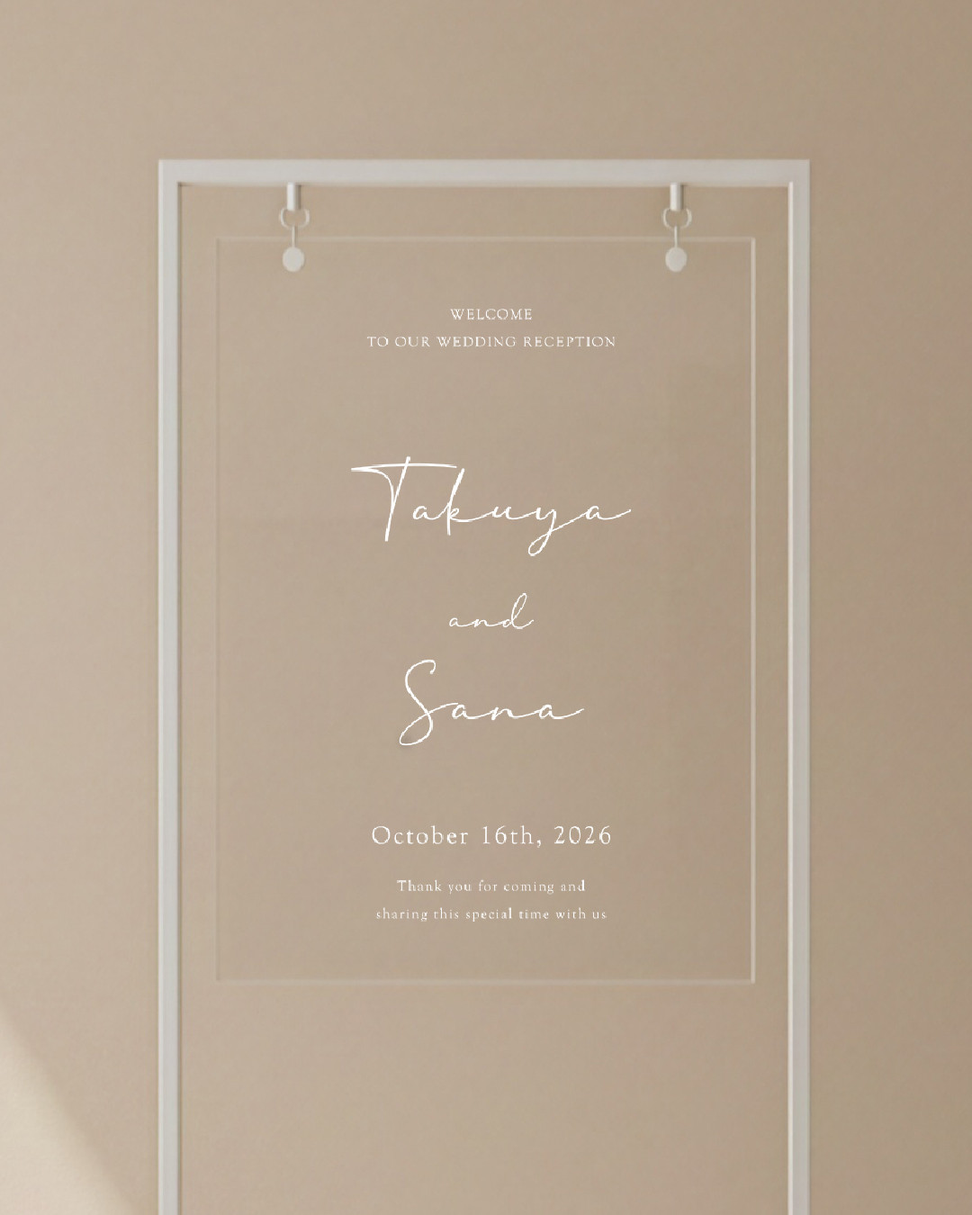アクリルウェルカムボード｜選べるフォント・カラー｜送料無料｜ウェルカムスペース ｜結婚式｜透明 | 5