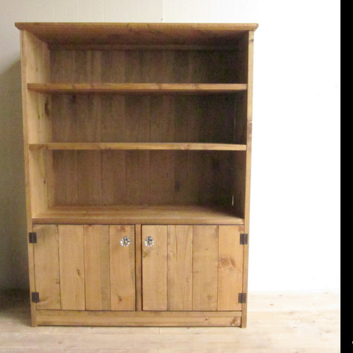 サイズオーダー可！２枚大扉キャビネット●ナチュラルブラウン天然木無垢材●受注製作 ☆オーダー可！2枚大扉キャビネット○ナチュラルブラウン天然木無垢材○