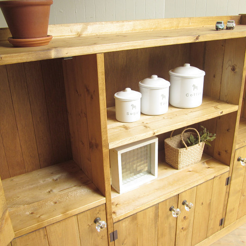 サイズ、デザインオーダー可●超ワイドキャビネット●ナチュラルブラウン●受注製作 送料がかなり安くなりました！サイズオーダー可！○超ワイド6扉