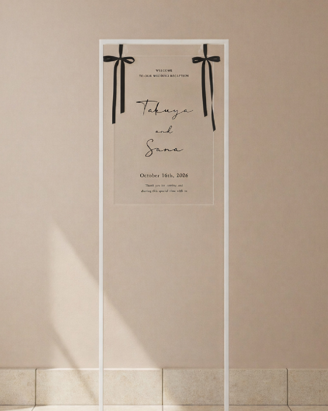 アクリルウェルカムボード｜選べるフォント・カラー｜送料無料｜ウェルカムスペース ｜結婚式｜透明 | 5