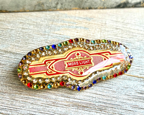 MORD LIGHT ヴィンテージ シガーラベル ダブルビジュー ピンバッジ