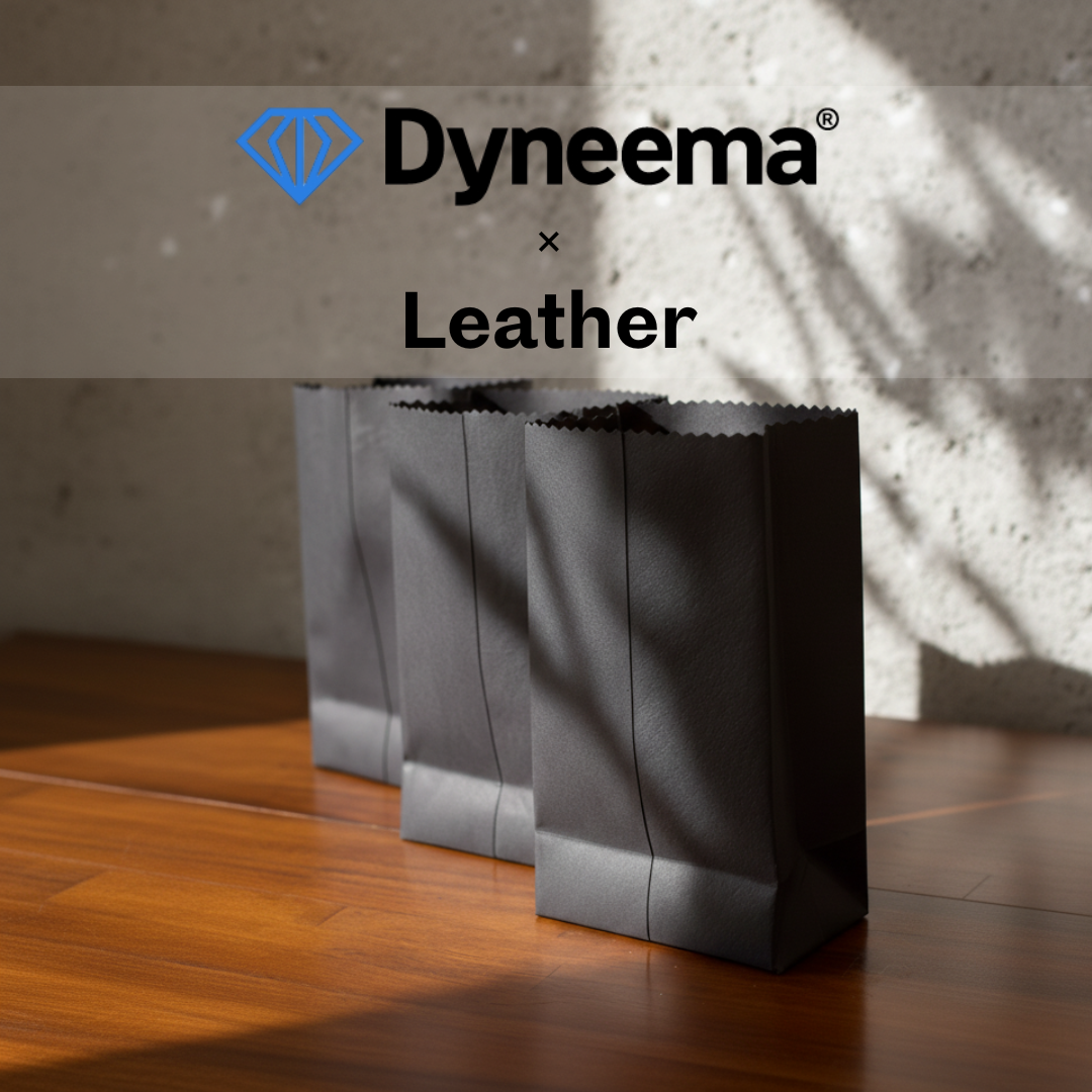 ダイニーマレザー 撥水クラフトバッグ｜紙袋風デザイン・軽量高耐久・サイズオーダー可　ブラック