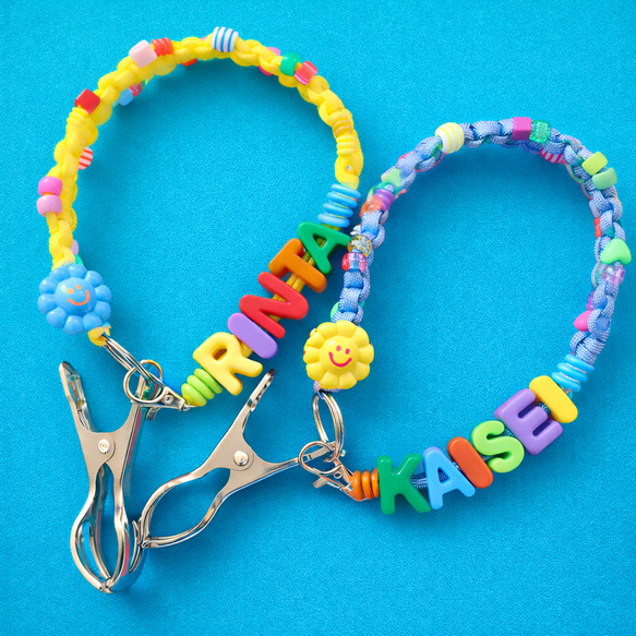 カラー選択可能】名前オーダー ビーズ パラコード シューズクリップ