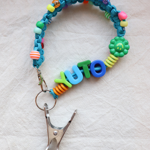 カラー選択可能】名前オーダー ビーズ パラコード シューズクリップ