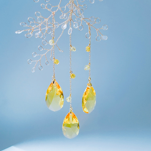 心ときめくきらめき〜ミモザの雫ガーランドジュエルサンキャッチャー