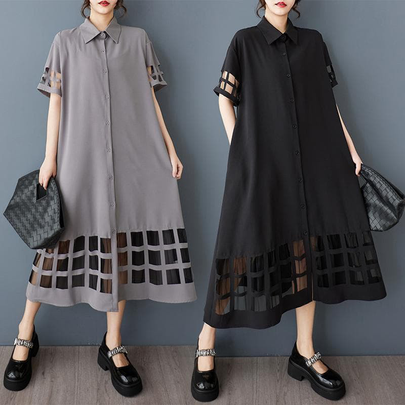 大きいサイズ ワンピース　シアー　レディース 春夏　 新品 半袖　個性