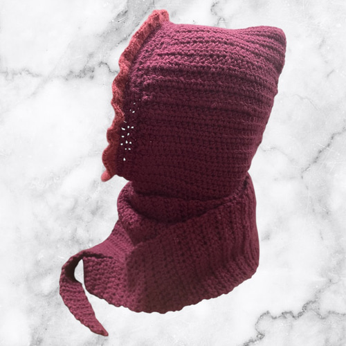 ソフィーフード　フードマフラー　ウールマフラー ソフィーフード フード付きマフラー ハンドメイド マフラー きらこ