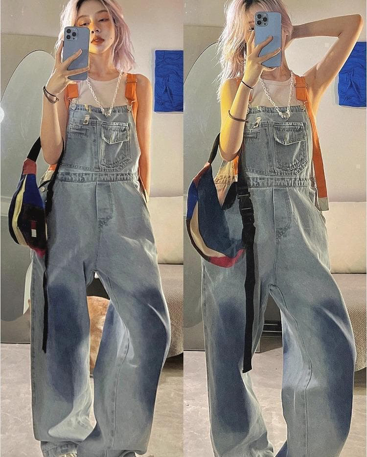 【ラス１】大きいサイズ レディース オーバーオール　サロペット　パンツ　デニム