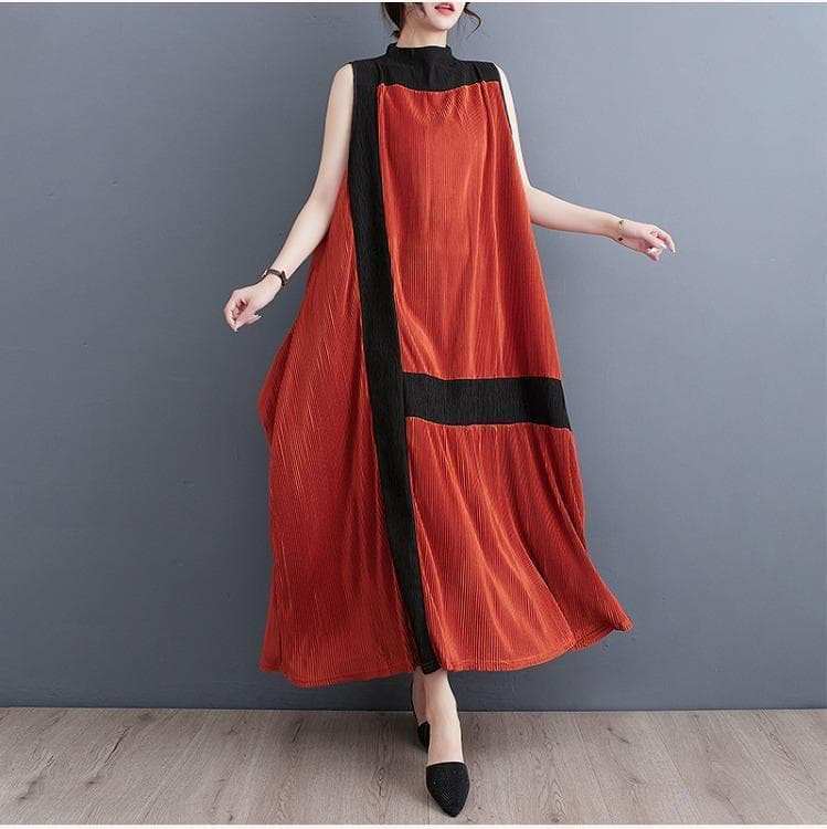 大きいサイズ レディース ロング　ワンピース　ノースリーブ　春夏 秋 新品