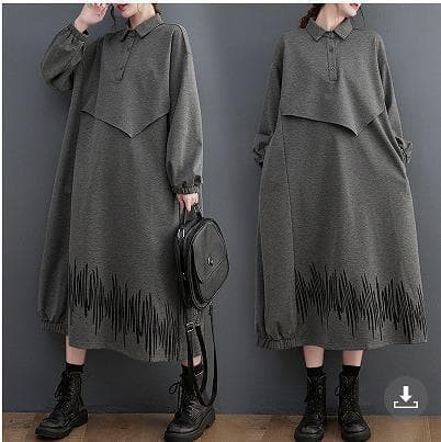 大きいサイズ レディース 秋　冬 ロング　ワンピース　新品 長袖　春