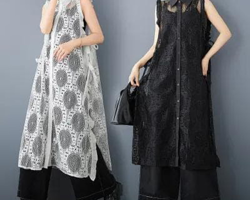 大きいサイズ ノースリーブ ベスト レース レディース 春夏 新品 ジレ
