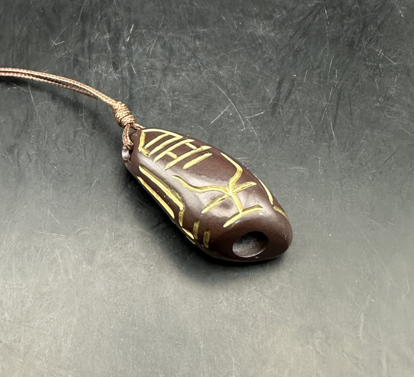 2026.1.4 no.2天音神笛 新潟産碧玉石笛 ネックレス・ペンダント ケン