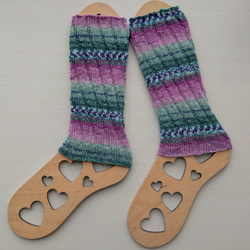 ２wayレッグウォーマー☆プルーン色＊洗濯機OK 2枚目の画像