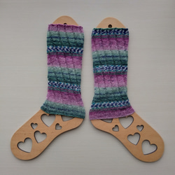 ２wayレッグウォーマー☆プルーン色＊洗濯機OK 5枚目の画像