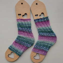 ２wayレッグウォーマー☆プルーン色＊洗濯機OK 1枚目の画像