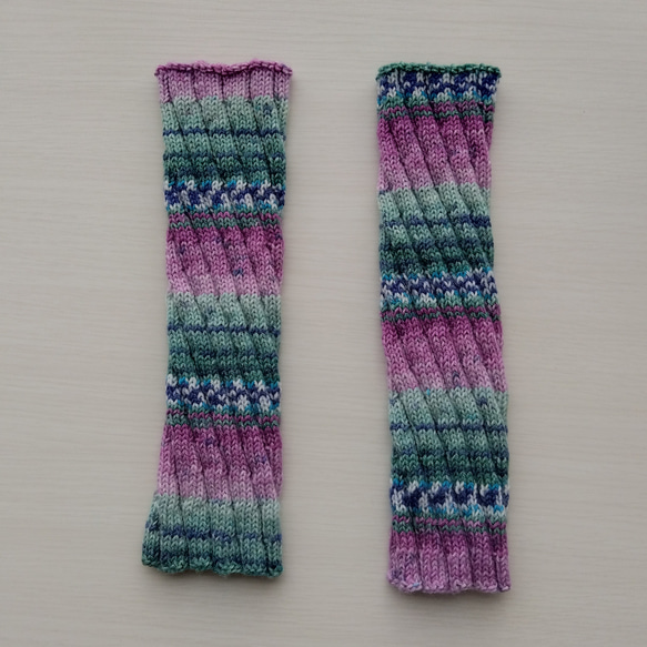 ２wayレッグウォーマー☆プルーン色＊洗濯機OK 6枚目の画像