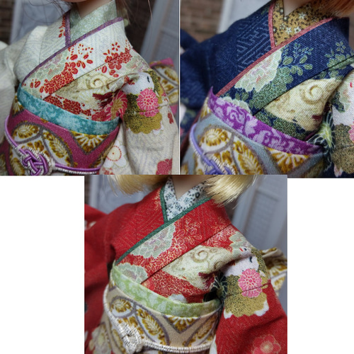 22㎝ドール 服 着物 振袖 お一人様1点まで オリジナルデザイン うま01