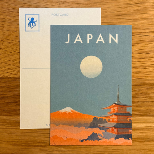 トラベルポストカード 【003 富士と五重塔と桜】| 3枚組 ポストカード