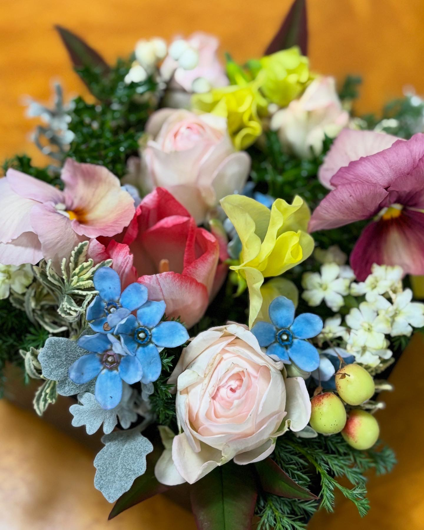 節分の生花アレンジメント｜季節の花｜一点もの｜送料込み