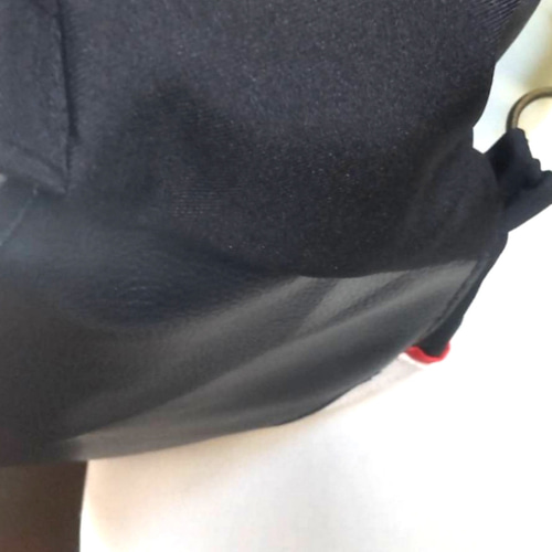 2wey! 両面表面 金帯銀帯 デニムリメイク あおりがま口リュック バッグ