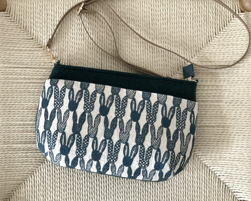 ⚮̈ミナペルホネン pomppia × ウールツイル ドラポケショルダー ファー