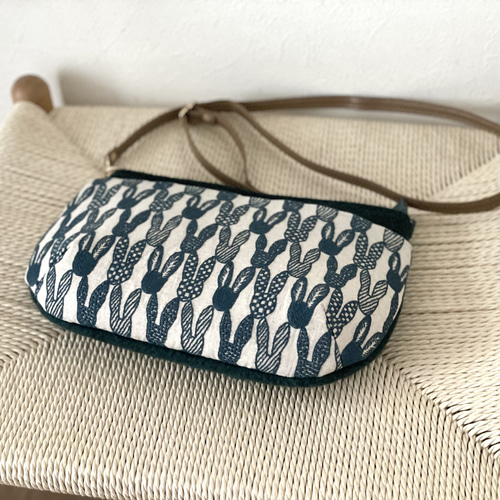 ⚮̈ミナペルホネン pomppia × ウールツイル ドラポケショルダー ファー