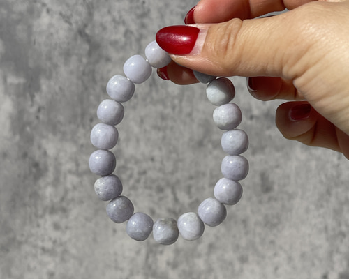 ミャンマー産 ラベンダー翡翠のブレスレット ブレスレット 天然石