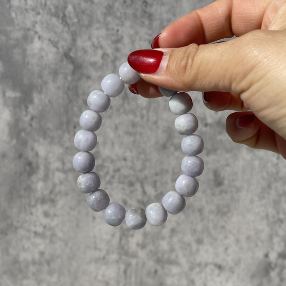 ミャンマー産 ラベンダー翡翠のブレスレット ブレスレット 天然石
