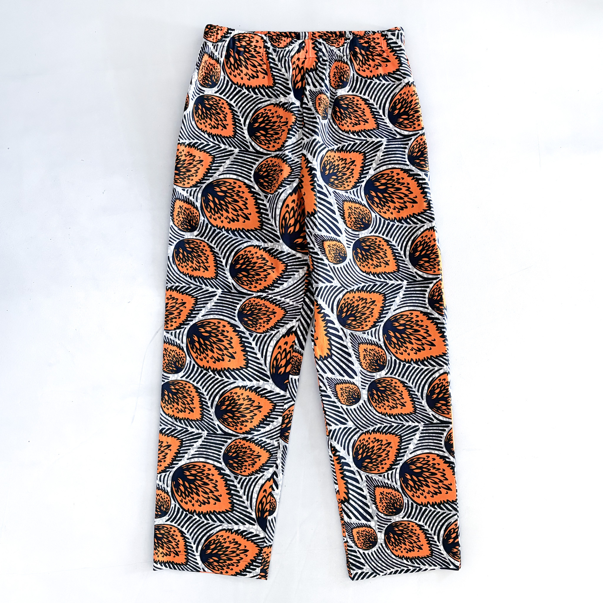 アフリカンワックスプリント メンズイージーパンツ Night Flame