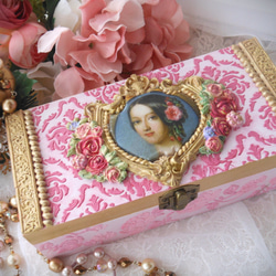 未使用 プリンセス ジュエリーボックス 小物入れ 姫 薔薇 ピンク ローズ 未使用 プリンセス ジュエリーボックス 小物入れ 姫 薔薇 ピンク