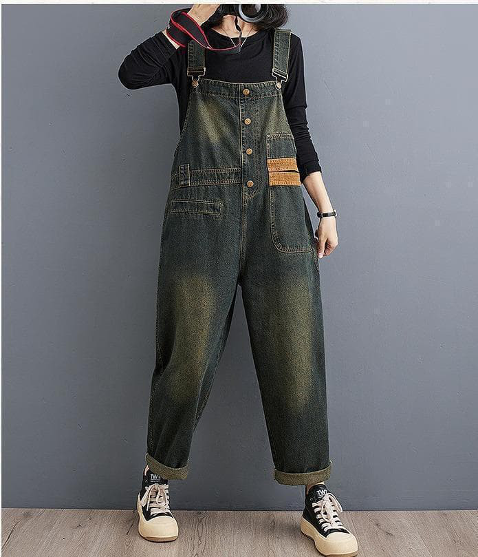 大きいサイズ レディース オーバーオール　サロペット　デニム　春 秋冬 XXL