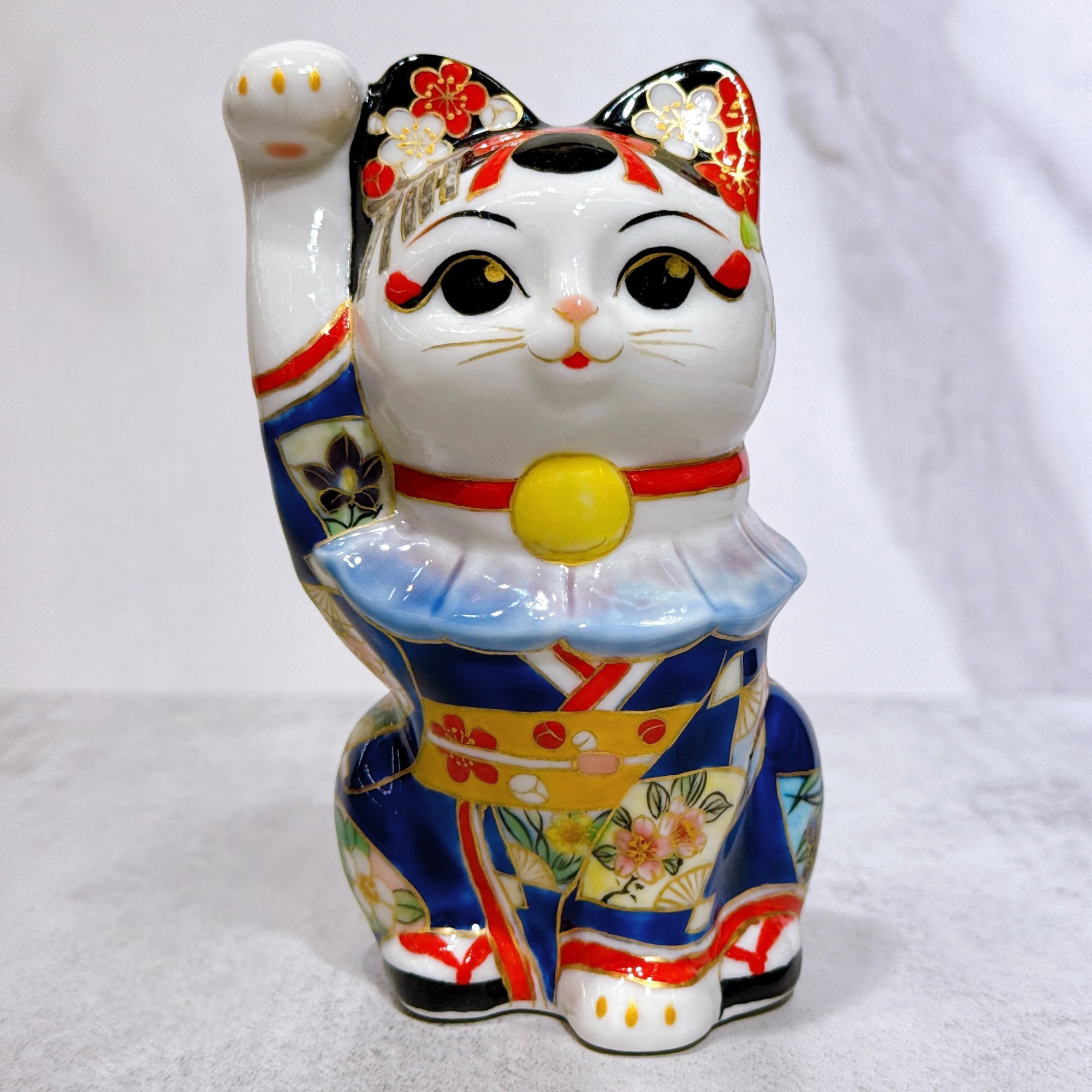 【清水焼 招き猫】色絵 藤舞子 59,888円