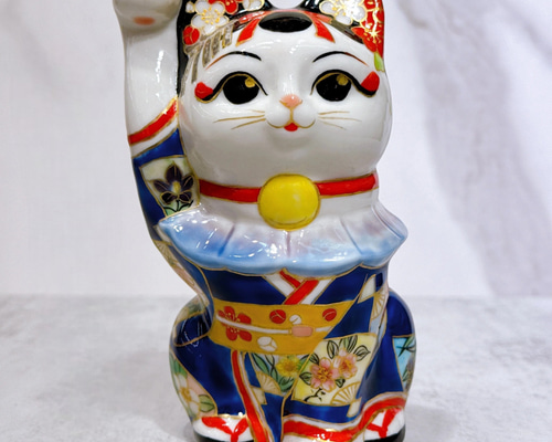 清水焼 招き猫】色絵 藤舞子 その他アート ourlittlezone 通販
