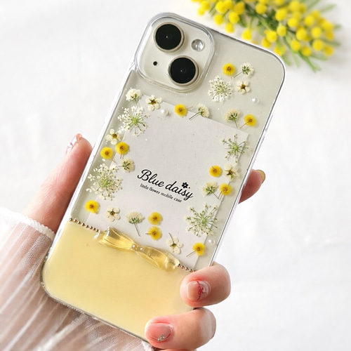 かすみ草　bluemix　スマホリング かすみ草 bluemix スマホリング