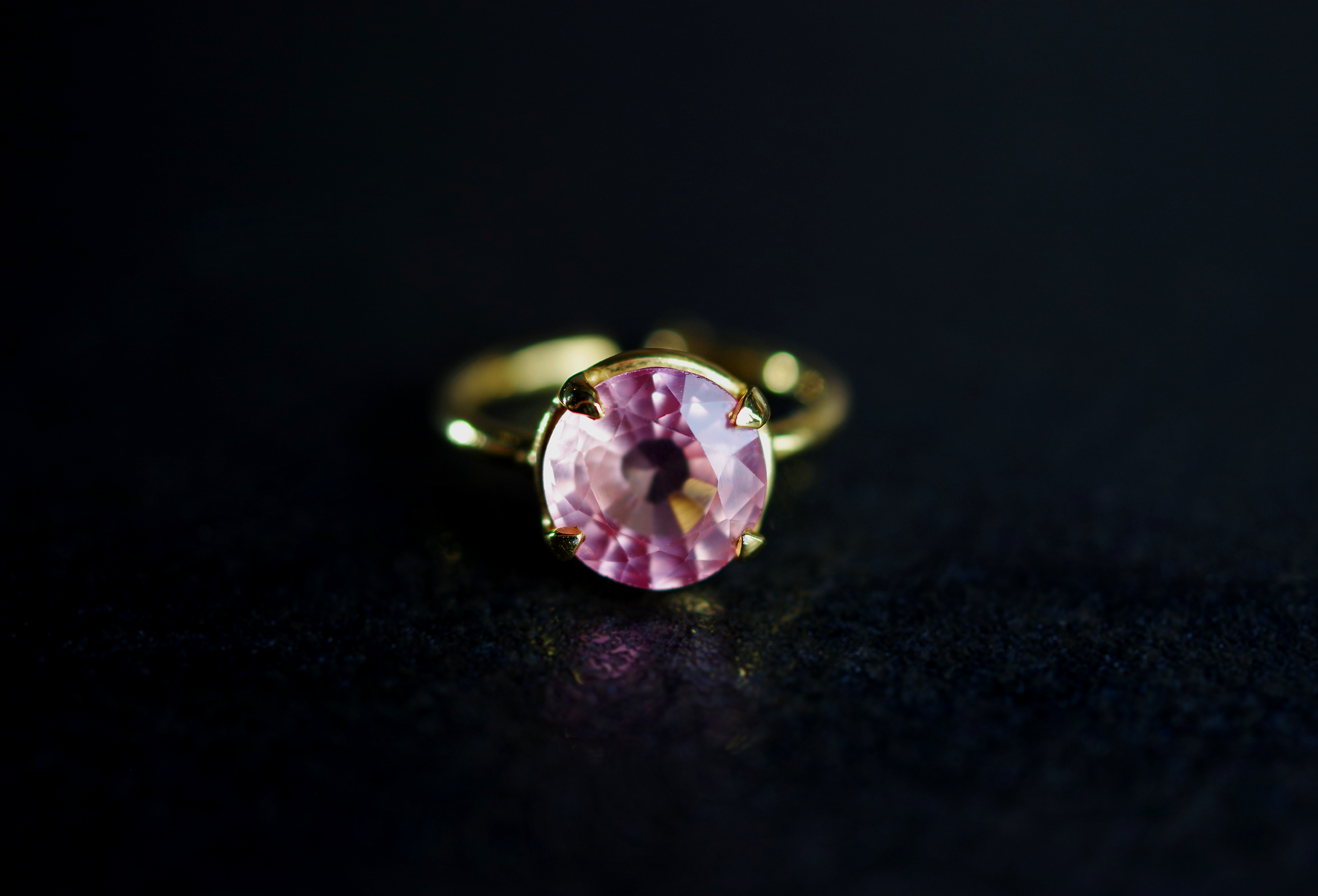 NEW『Morganite』世界でひとつ天然石リングsv925＋18kgp