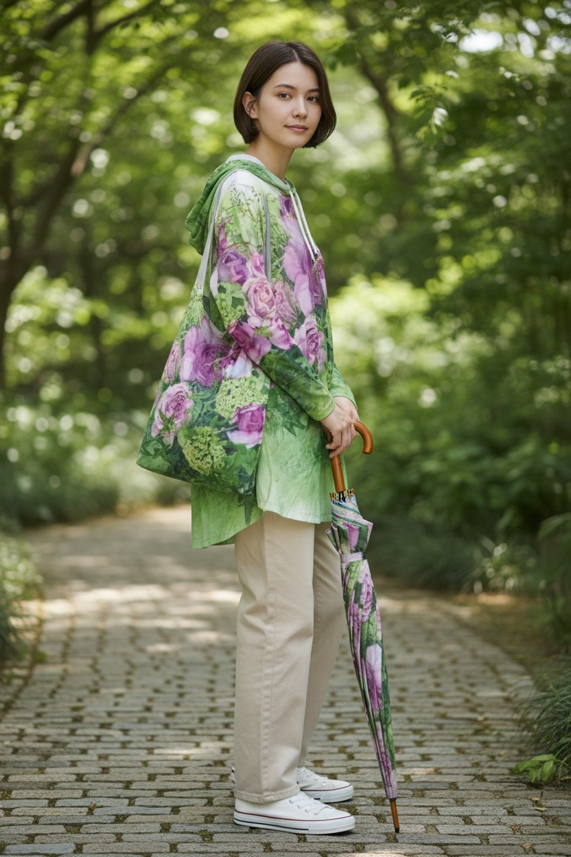 超早割2026 XXS ～ XXL　Roses Roses Roses Roses 防水ジャケット（レインコート）