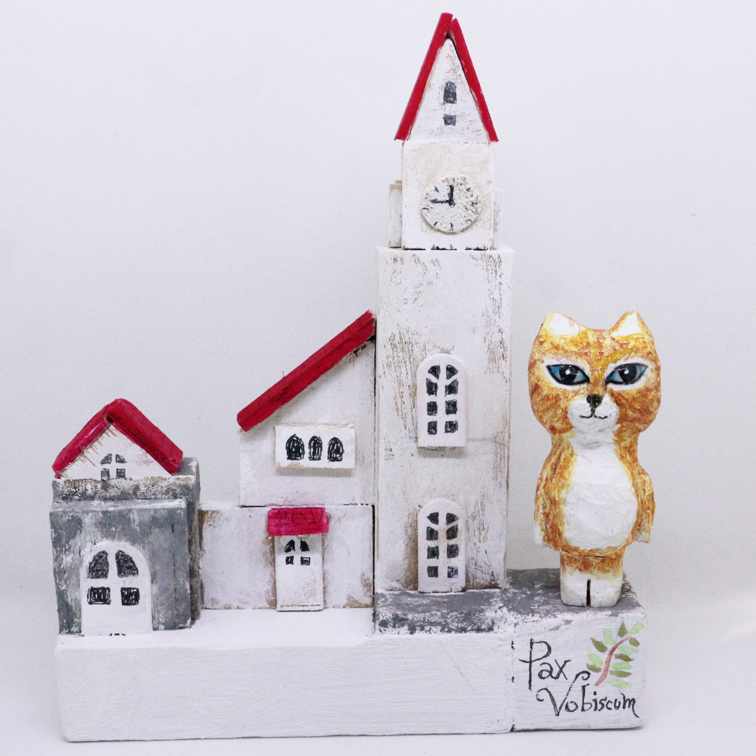 猫とミニチュア　ハウス　教会