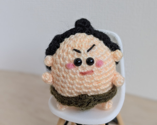 あみぐるみ お相撲さん ミニ 3 まわしグリーン どすこい力士