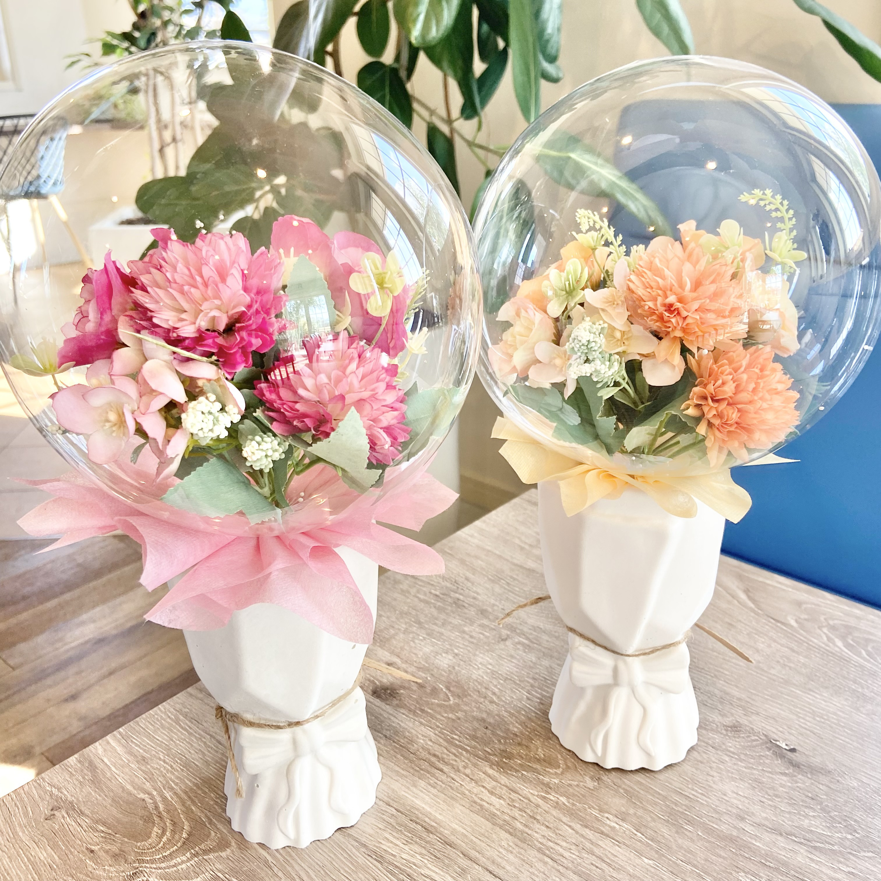 フラワーバルーンアレンジ　✳︎ブーケデザイン花器