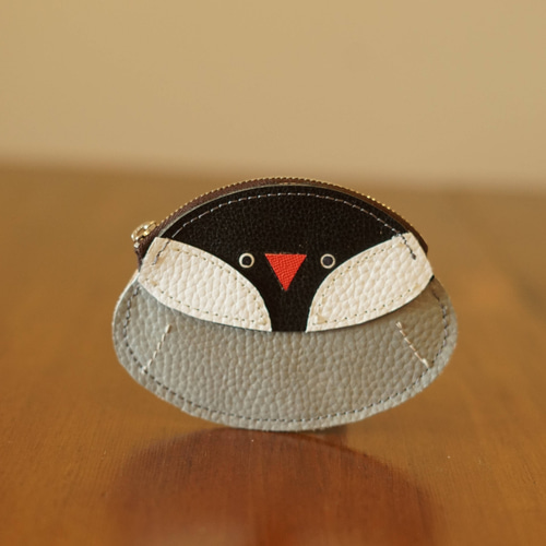 文鳥モチーフの本革コインケース｜ICカード対応・手のひらサイズ